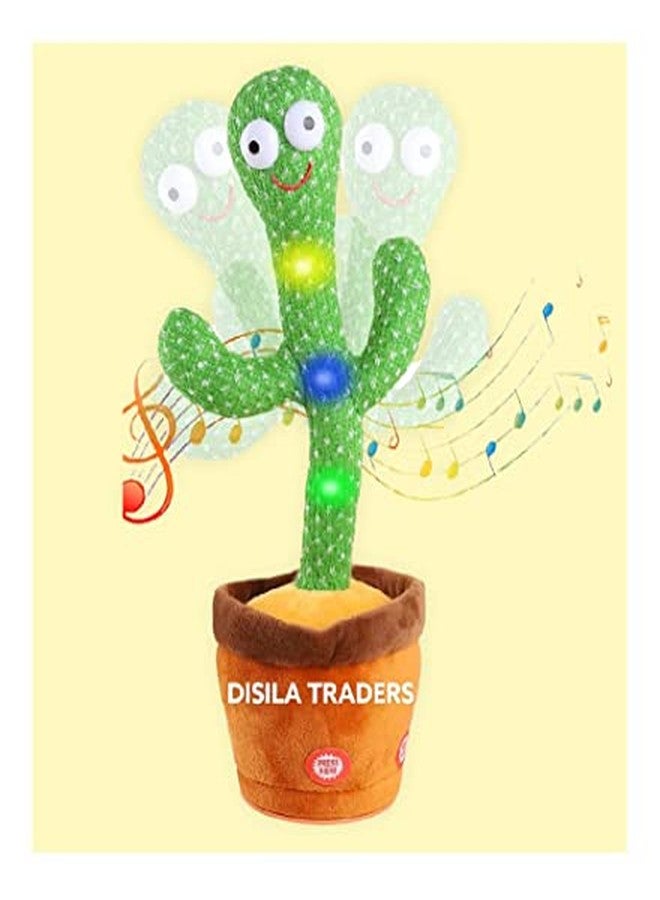 DISILA TRADERS Presents Dancing Cactus Toy/Dancing Cactus Plush Toy, Dancing Cactus Toys/Talk and Mimic Toy with Light and Music for Kids.(Pack of 1). Gift Toys. - Image 1